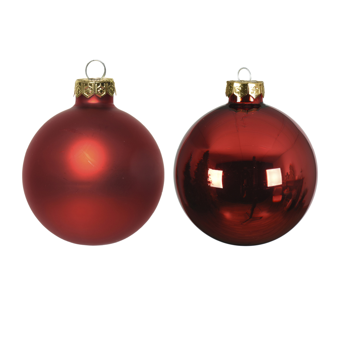 Boules verre brillant, mat mix
