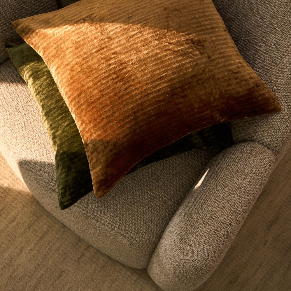 Housse de coussin Caril - Jaune moutarde