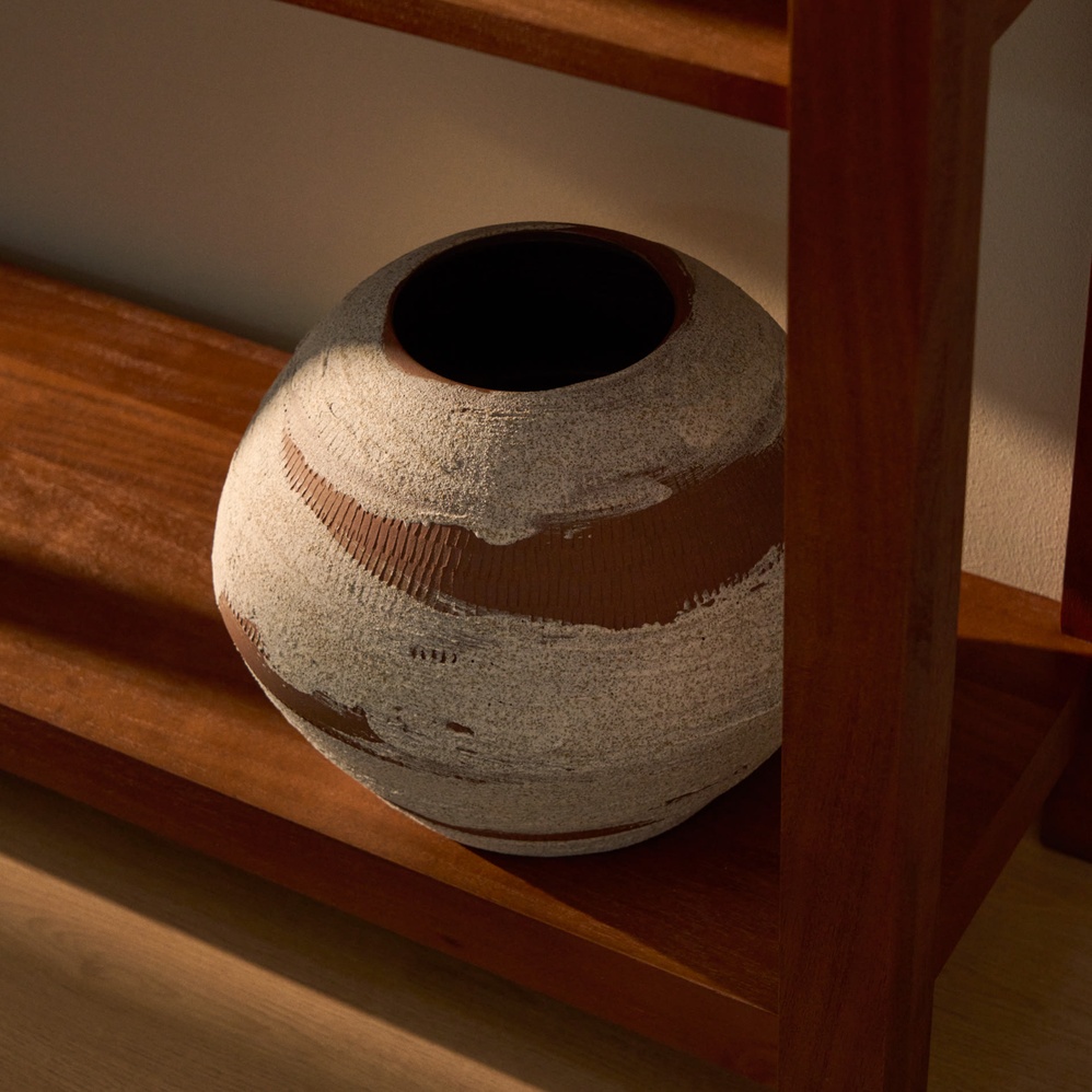Emiro Vase - Terrakotta/Weiss