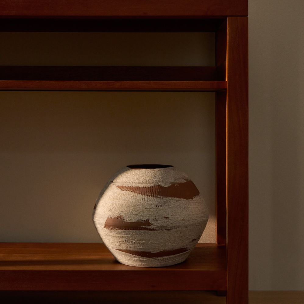 Emiro Vase - Terrakotta/Weiss