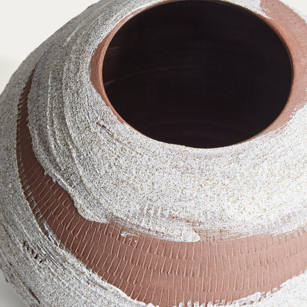 Emiro Vase - Terrakotta/Weiss