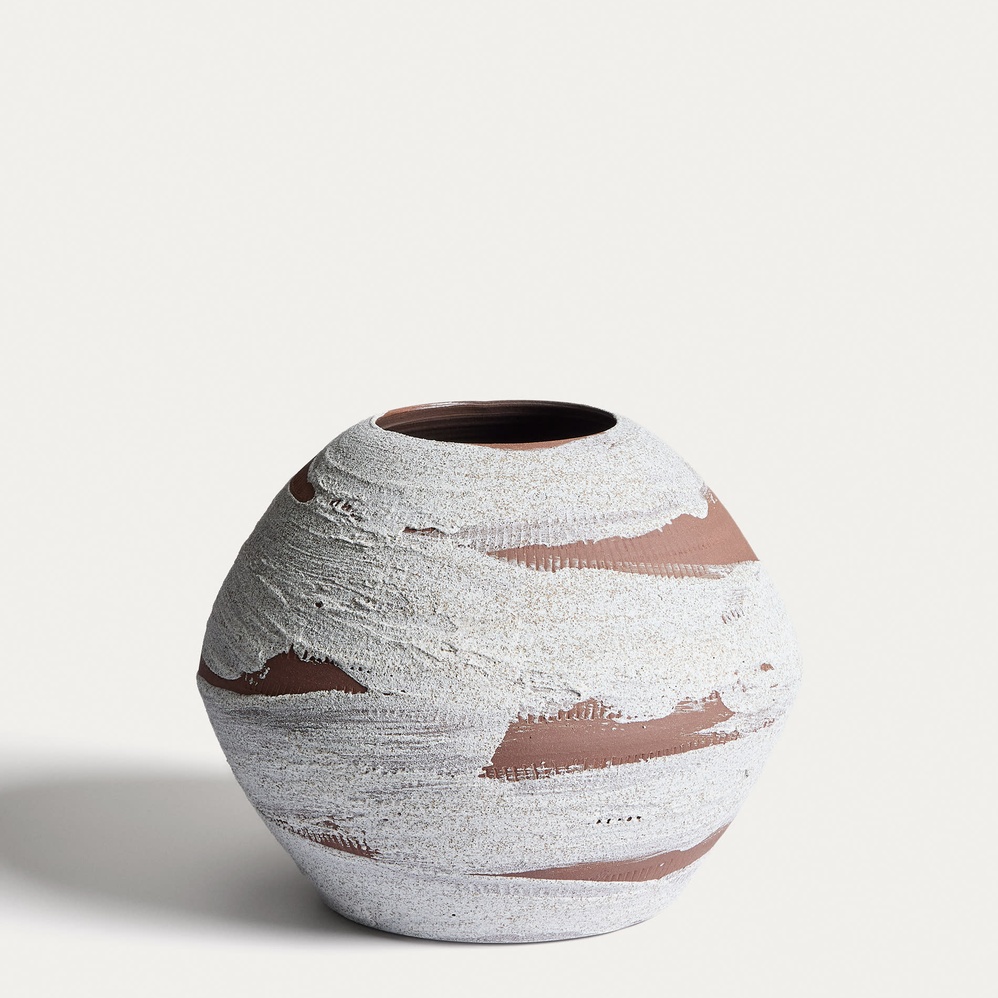 Vase Emiro - Terrakotta/Blanc