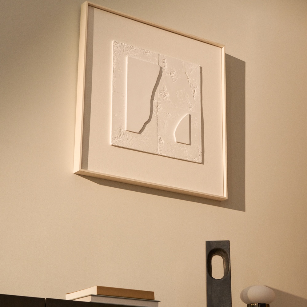 Tableau abstrait blanc Gadir