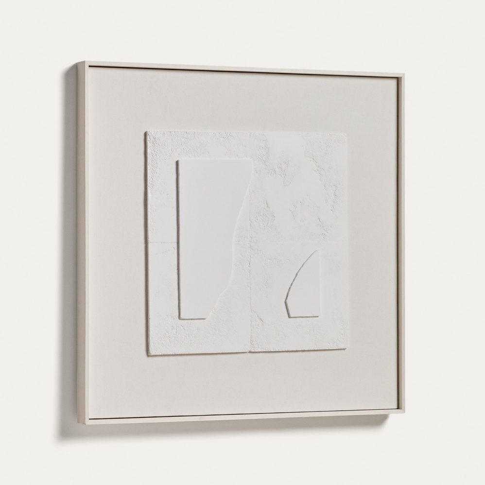 Tableau abstrait blanc Gadir