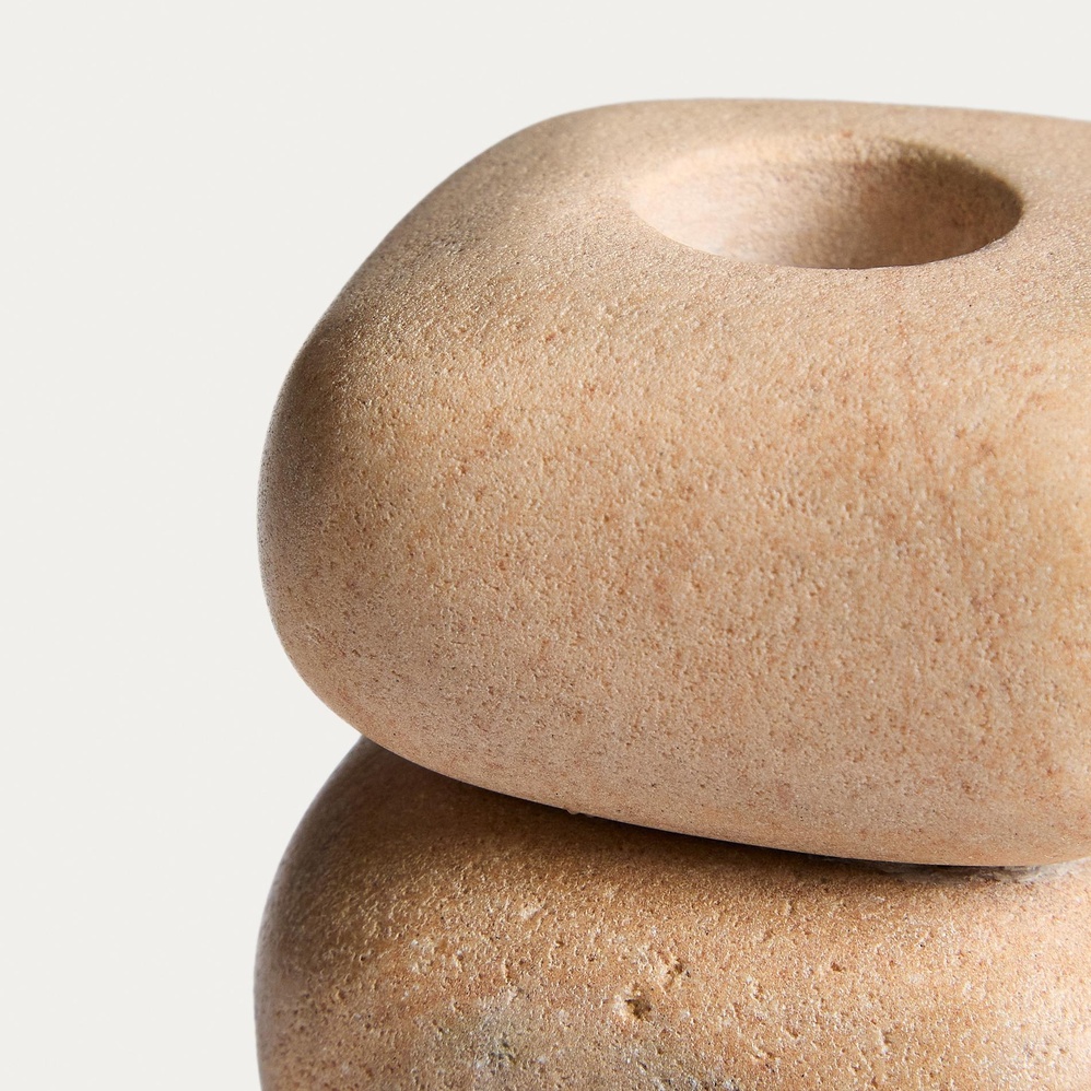 Liren Candlestick - 11cm - Beige