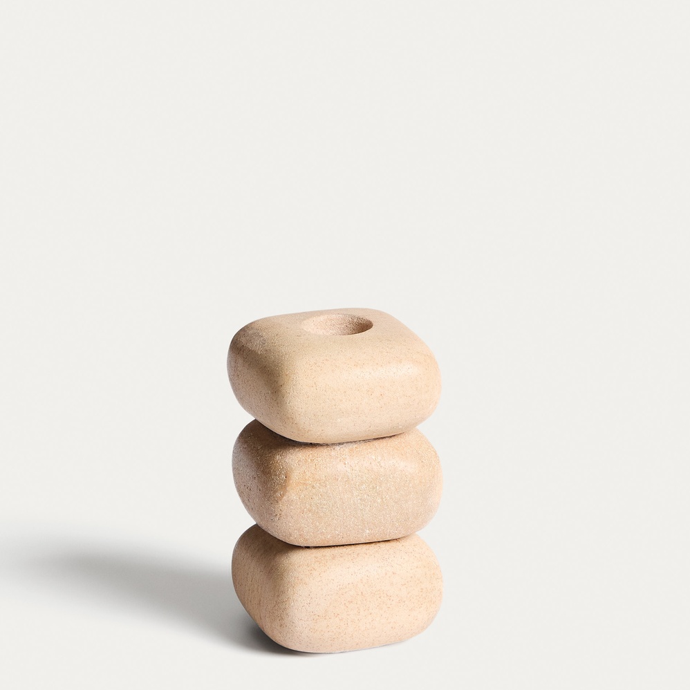 Bougeoir Liren - 11cm - Beige