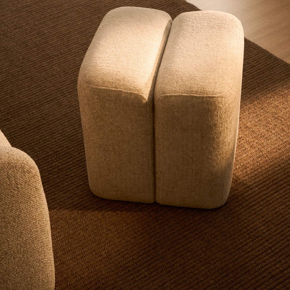 Nedilo Pouf/Fusshocker - Quadratisch - Beige