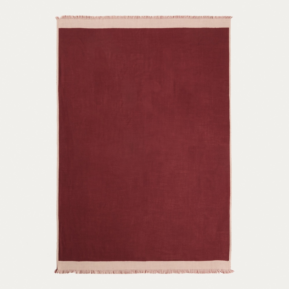 Orlet Decke - Granatrot/Beige