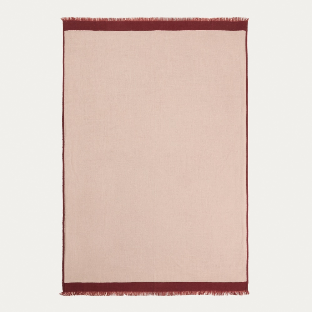Orlet Decke - Granatrot/Beige