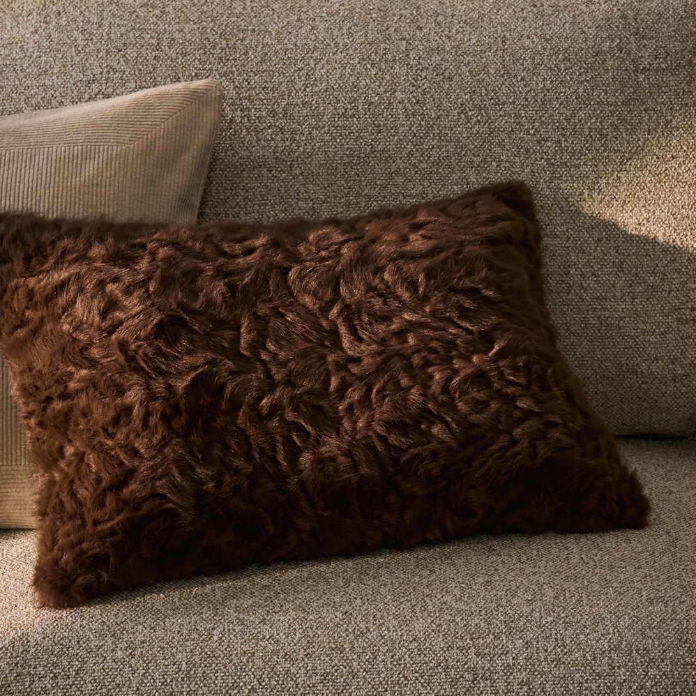Housse de coussin Oruma - Brun chocolat