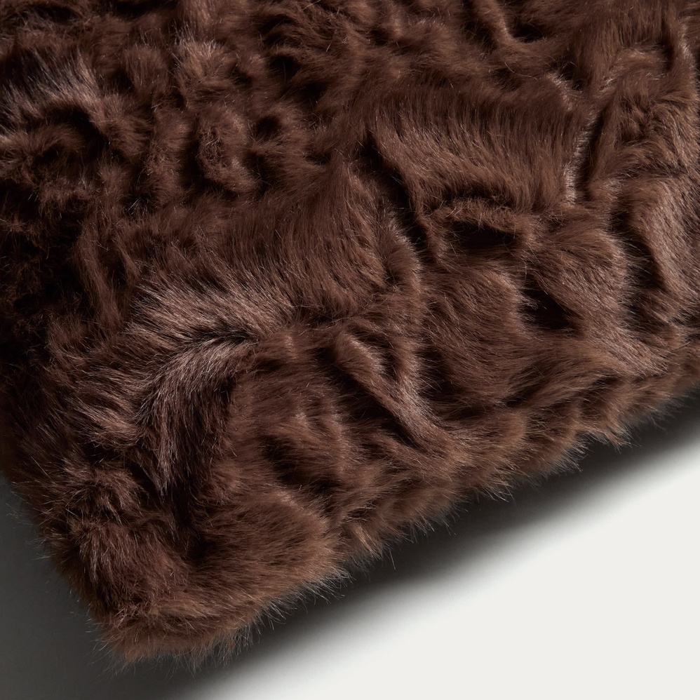 Housse de coussin Oruma - Brun chocolat