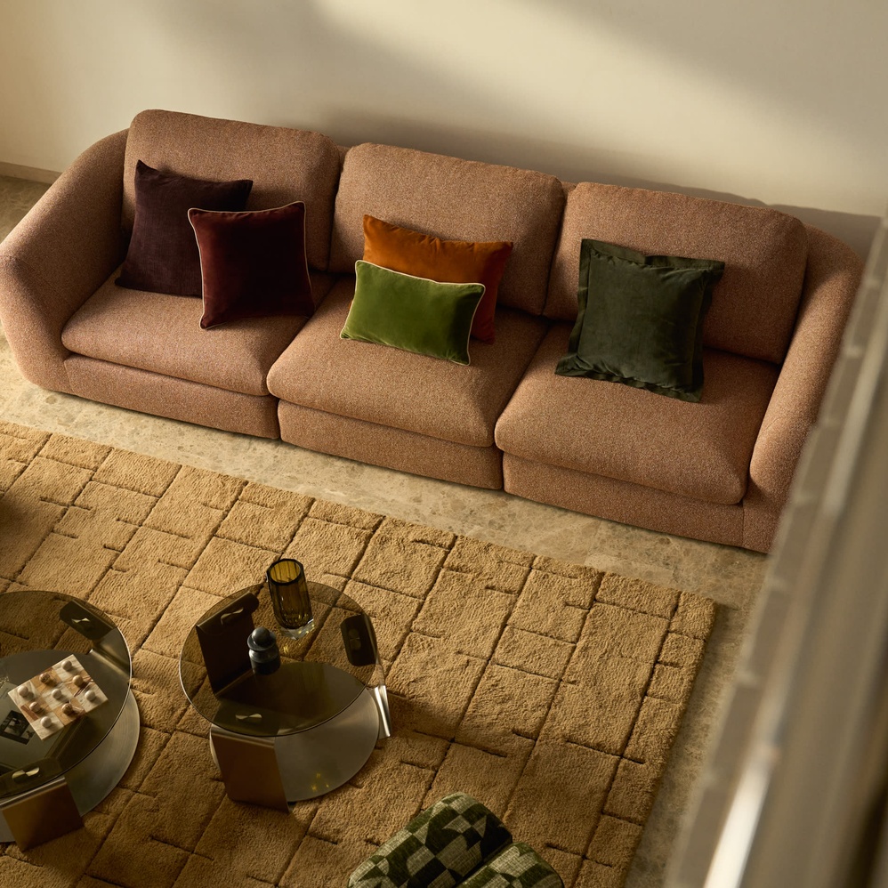 Housse de coussin Ovelin - Vert/Ecru