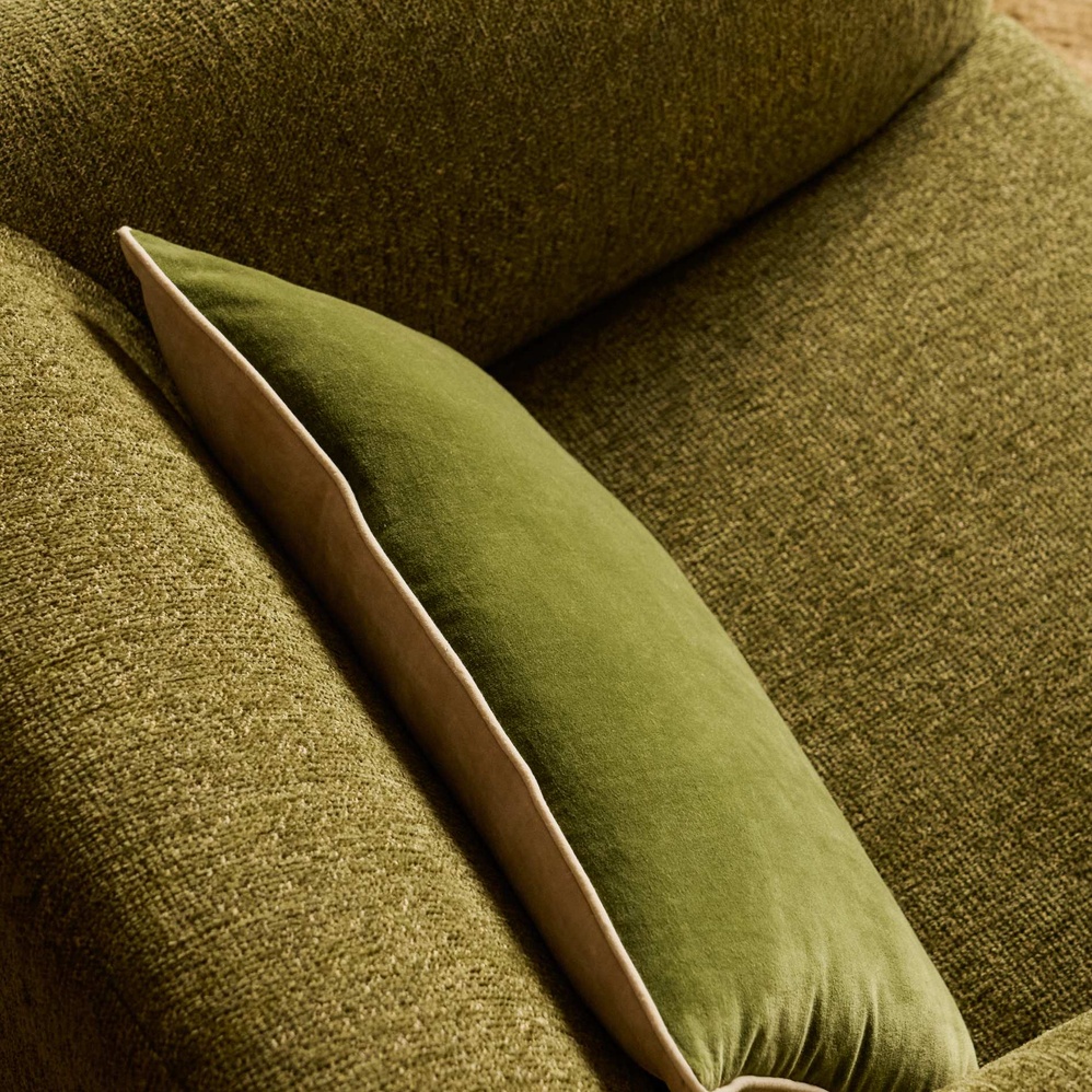 Housse de coussin Ovelin - Vert/Ecru