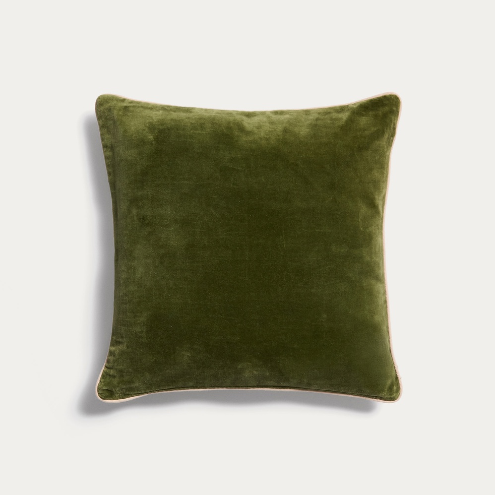 Housse de coussin Ovelin - Vert/Ecru