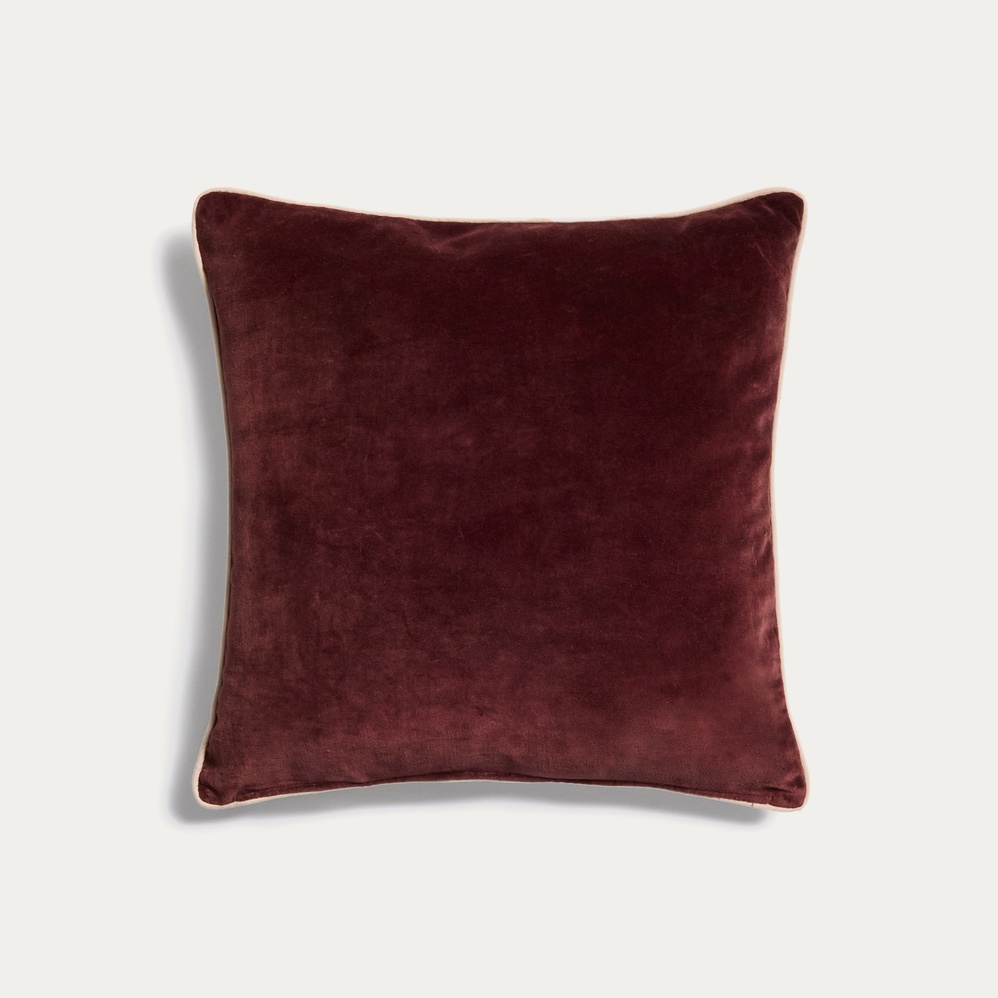 Housse de coussin Ovelin - Marron/Ecru