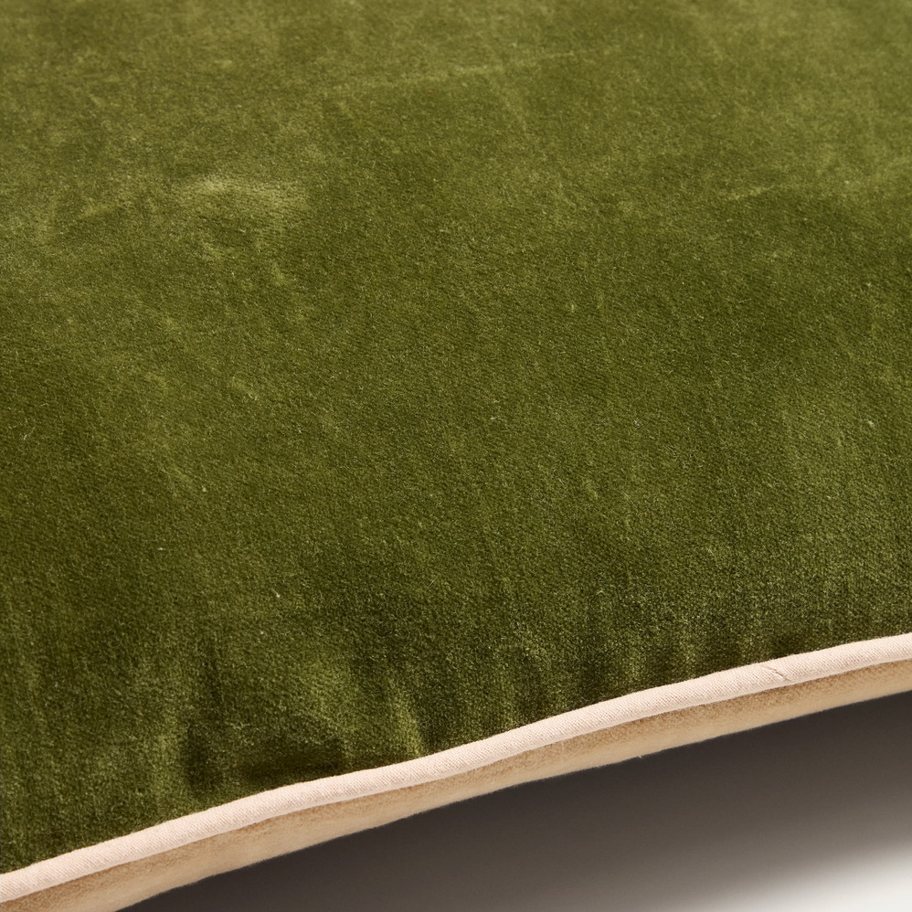 Housse de coussin Ovelin - Vert/Ecru