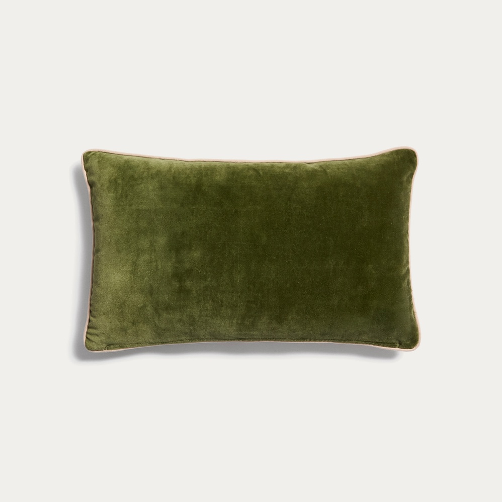 Housse de coussin Ovelin - Vert/Ecru