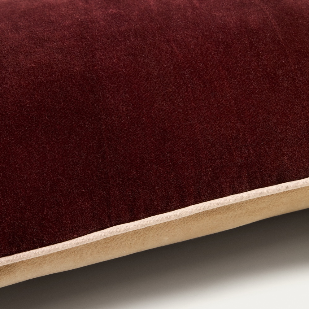 Housse de coussin Ovelin – Bordeaux/Ecru