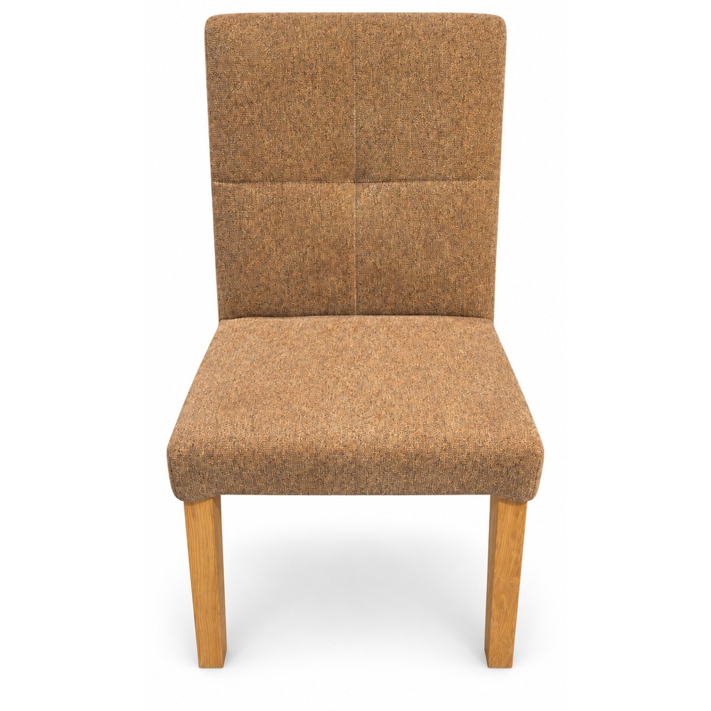 Chaise capitonnée Tenna - Brun-Orange