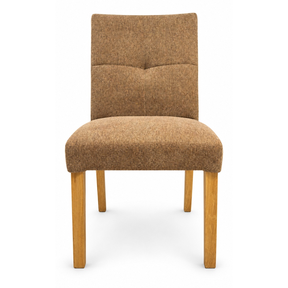 Chaise capitonnée Tenna - Brun-Orange