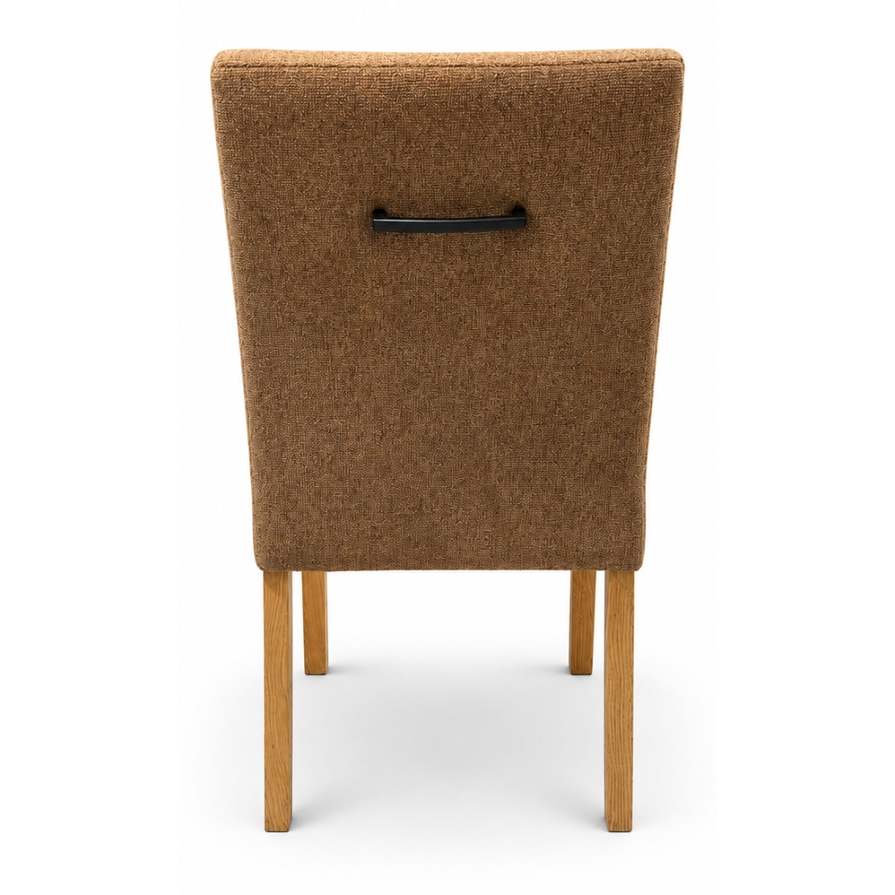Chaise capitonnée Tenna - Brun-Orange
