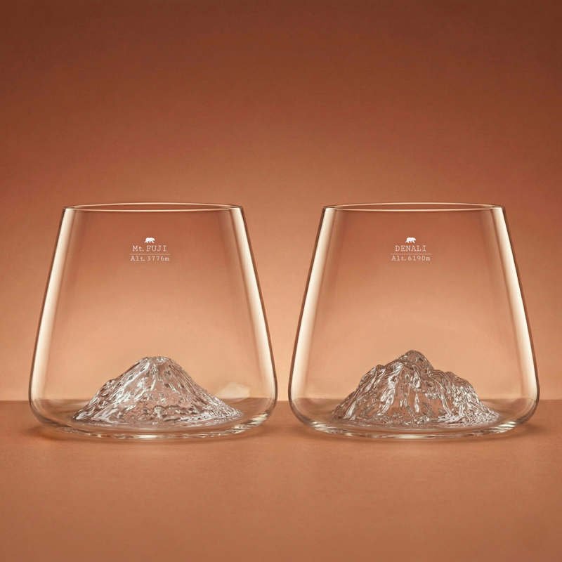 Set de 2 Verres liqueur / whisky TOPOGRAPHIC